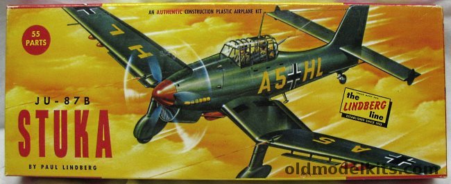 Lindberg 1/48 Junkers JU-87B Stuka Dive Bomber, 524-98 plastic model kit